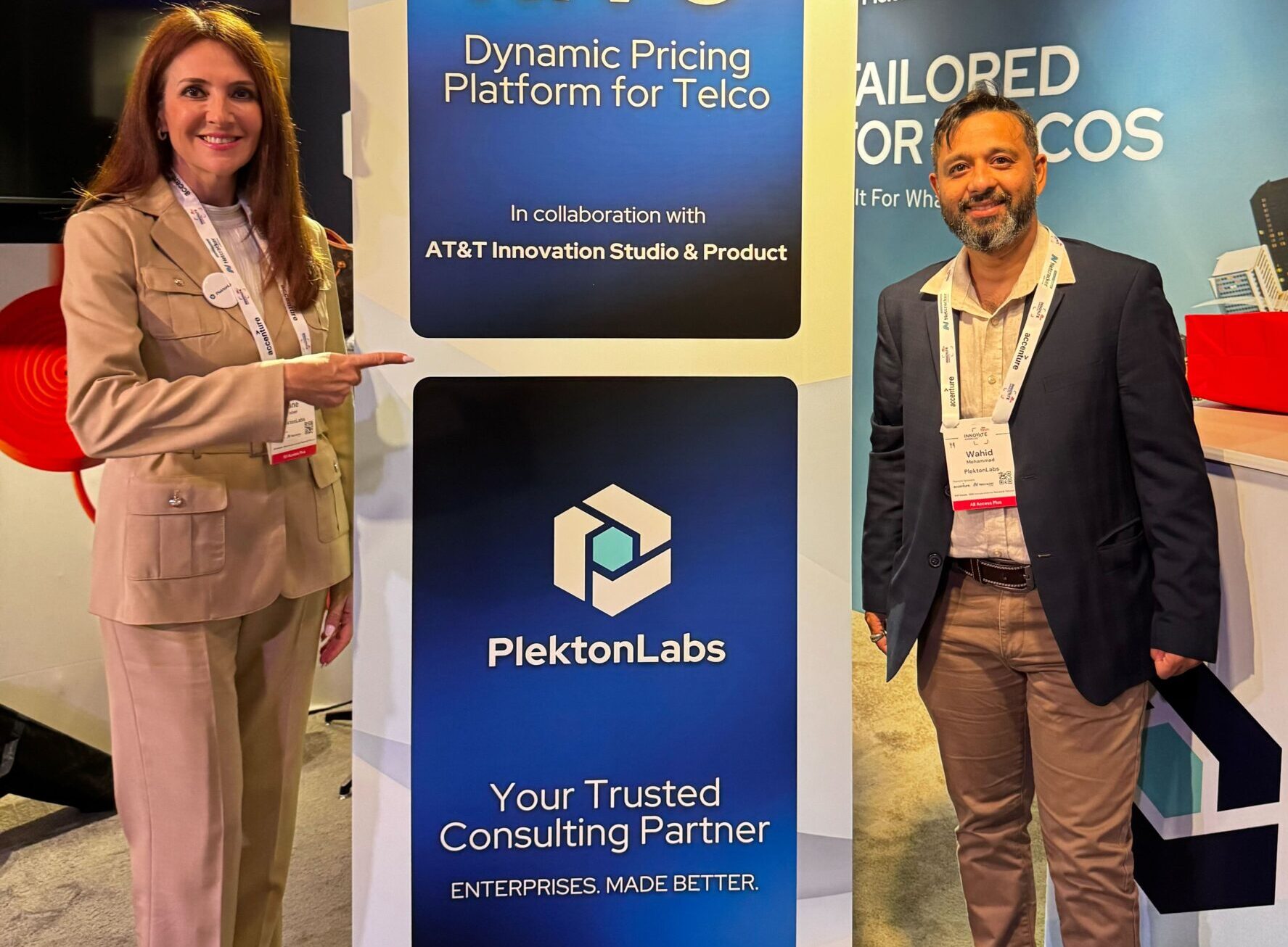 Jane and Wahid of PlektonLabs (Enterprise Integration Partner) at Innovate Americas 2025, Dallas, Texas, USA